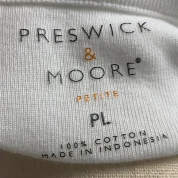 Preswick & Moore Solid White Long Sleeve Tee - Picture 5 of 7